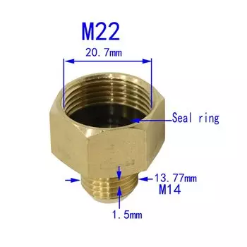 Латунный адаптер M22 на M14 ZWDZJL