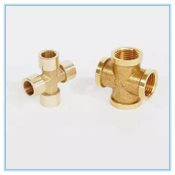Латунный фитинг 4-х way соединитель крест 1/8" 1/4" 3/8" 1/2"