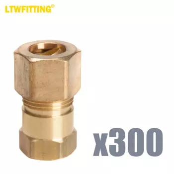 Латунный фитинг LTWFITTING с наружным диаметром 3/8 дюйма и внутренним разъемом 1/8 дюйма (комплект из 300 штук)