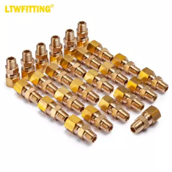 Латунный фитинг LTWFITTING с наружным диаметром 5/16 дюйма и наружным диаметром 1/8 дюйма, мужской Компрессионный фитинг NPT (комплект из 25 шт.)