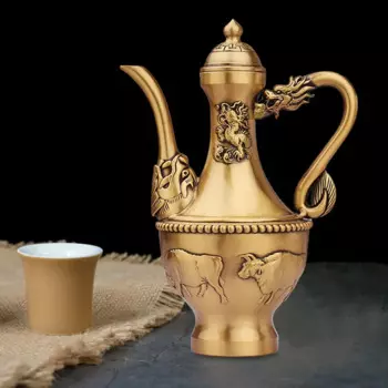 Латунный горшок для напитков винтажный кувшин для украшения дома
