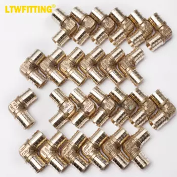 Латунный обжимной фитинг LTWFITTING LF PEX, 3,5-дюймовый обжимной фитинг PEX (25 в упаковке)