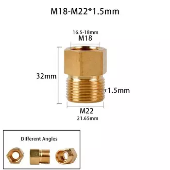 Латунный резьбовой соединитель 3/8" 1/2" M14 M18 M22