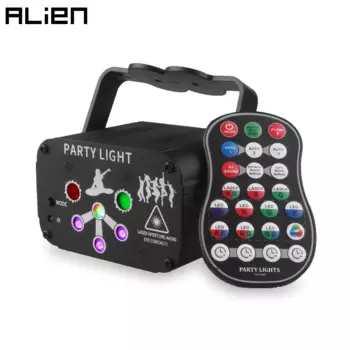 Лазерный сценический прожектор ALIEN Mini RGB для дискотеки, СВЕТОДИОДНЫЙ УФ дискотечный светильник с USB-зарядкой для вечерние ринки, праздника, танца, Рождества, бара, световой эффект