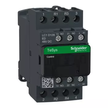 LC1D128ED LC1D128EDC контактор без реверса, резистивный, 25 А, 4 полюса, 2 НО и 2 НЗ, катушка 48 В постоянного тока, открытый стиль