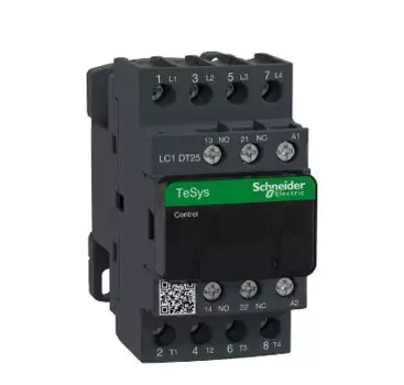 LC1DT25E7 LC1-DT25E7 контактор, TeSys Deca, 4P(4 NO), AC-1, от 0 до 440 В, 25a, 48 В переменного тока 50/60 Гц катушка