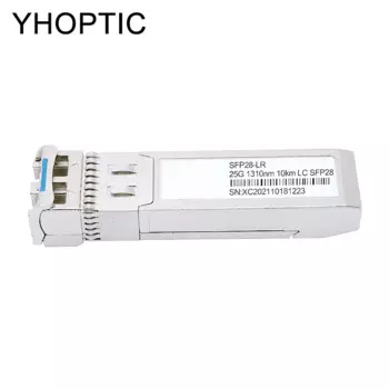 LC дуплексный 25G 10KM SFP модуль трансивера 1310 нм многомодовый дуплексный волоконно-оптический Ethernet SFP переключатель совместимый с Mikrotik Cisco
