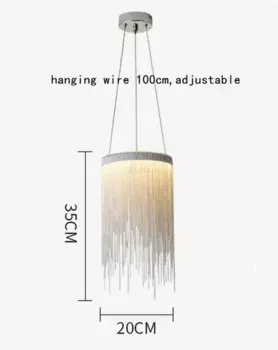 LED подвесная люстра yellowking серебристого цвета