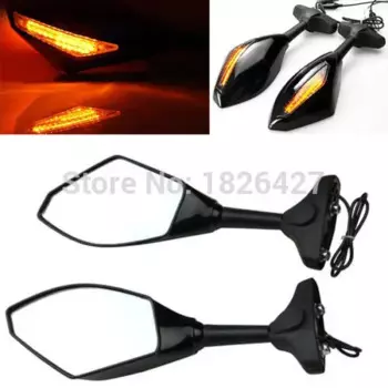 LED поворотное интегрированное зеркало заднего вида для Honda CBR 250 600 1000 RR F3 F4 Kawasaki Ninja 250 300 ZX6R ZX10R ZX14R