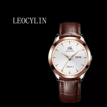 LEOCYLIN Shanghai оригинальные кварцевые часы простота Мода Пара сапфир Водонепроницаемые мужские наручные часы Relogio Masculino