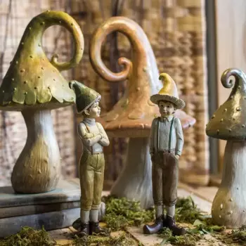 Лесной эльф, грибной мальчик, украшение из смолы, сказочный сад, миниатюрные фигурки, аксессуары для дома для гостиной