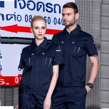 Летние мужские рабочие комбинезоны с коротким рукавом для ремонта автомобиля, одежда для страхования труда, логистические комбинезоны, одежда для фабричного цеха