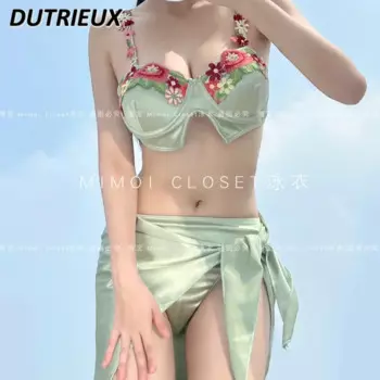 Летний новый французский сексуальный купальник Pure Desire для пожилых людей, костюм бикини, милый морской отдых, купальник без рукавов на подтяжках