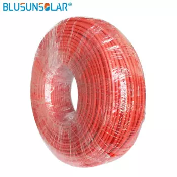 Лидер продаж, 20/рулон, 4 мм, 2/6 мм2 (12 AWG/10AWG), PV-кабель, провод, красный и черный медный проводник, XLPE, оболочка с одобрением