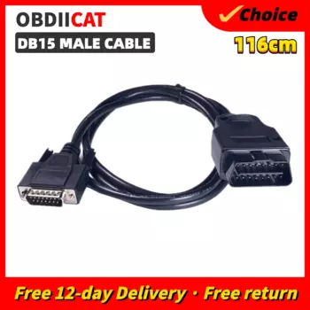 Лидер продаж, автомобильные коннекторы OBDII, кабель 1,5 м OBD2, кабель штекер-DB15, кабель для автомобильного диагностического адаптера