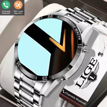 LIGE 2024 Смарт-часы для мужчин Bluetooth Call Full Circle с сенсорным экраном Водонепроницаемые умные часы Мужские спортивные часы для фитнеса + коробка