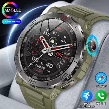 LIGE новые умные часы для Huawei Xiaomi AMOLED, мужские прочные военные Bluetooth-вызовы, фитнес-трекер, водонепроницаемые спортивные умные часы