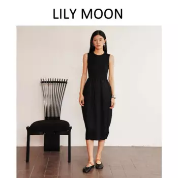 LILYMOON винтажное женское элегантное лоскутное вечернее платье со стерео стручками Duke Structure LM5258