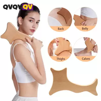 Лимфодренажный массажер Gua Sha, массажер для рук и ног, деревянный антицеллюлитный массажер для здоровья кожи, 1 шт.