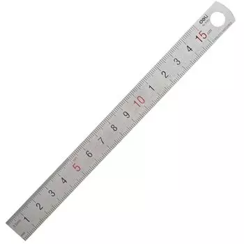 Линейка DELI из нержавеющей стали 15-30 см