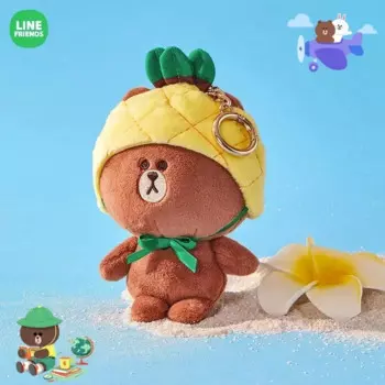 Линия друзья аниме ананас коричневый медведь сумка украшения Kawaii Ins стиль брелок Подвеска мультфильм подарок на день рождения для девочек
