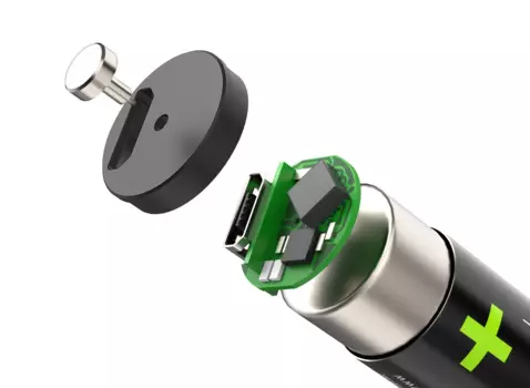 Литиевая аккумуляторная батарея AA 1,5 МВт/ч laiphi USB в