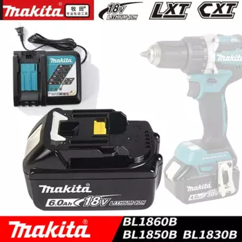 Литиевая аккумуляторная батарея Makita 18 в 3 Ач/5 Ач/6 Ач для электроинструмента LXT BL1860B BL1860 BL1850