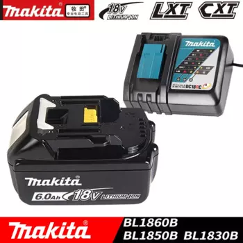 Литиевая аккумуляторная батарея Makita, 18 в, 6000 мАч, для электроинструмента, запасная батарея LXT, BL1860B, BL1860, BL1850