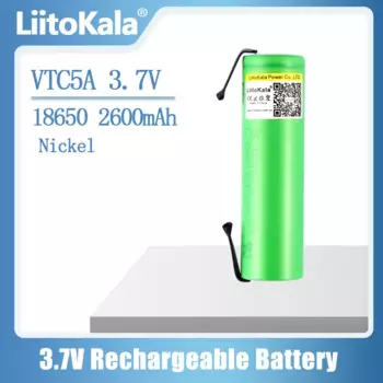 Литиевая батарея LiitoKala VTC5A 2600 мАч 18650 30A разряд 18650VTC5 батареи + DIY никелевые листы