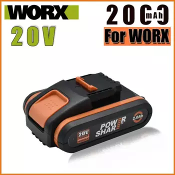 Литиевая Батарея Worx, перезаряжаемая батарея 20В, WA3551, WA3553, WA3553.1, WA3570, для всех электроинструментов и садовых инструментов WORX