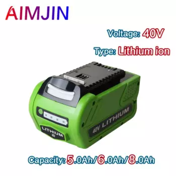 Литий-ионная аккумуляторная батарея 40 в 29472 Ач/29282 Ач/Ач для Greenworks G-MAX ST40B410 BA40L210 STBA40B210 MO40L410