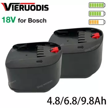 Литий-ионная аккумуляторная батарея 6,8/2607335039 Ач, 18 в, для Bosch Tools PSB PSR PST 18 Li-2 2607335040 2607336208 (только для Type C)