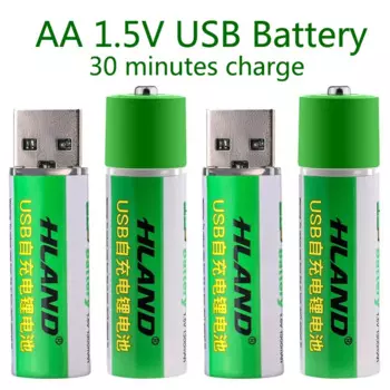 Литий-ионная аккумуляторная батарея большой емкости 1,5 в AA 1300 мАч USB для дистанционного управления беспроводной мышью
