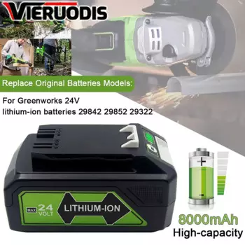 Литий-ионная аккумуляторная батарея для электроинструментов Greenworks 24 В 29842 Ач 29852 29322 20362 100% MO24B410 MO48L4211 Новинка