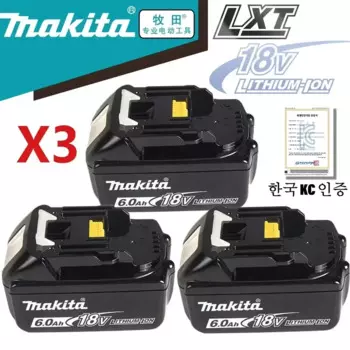 Литий-ионная аккумуляторная батарея Makita 18 В 6,0 Ач BL1860b для электроинструментов Makita 18 В BL1860 BL1830b BL1850b BL1840