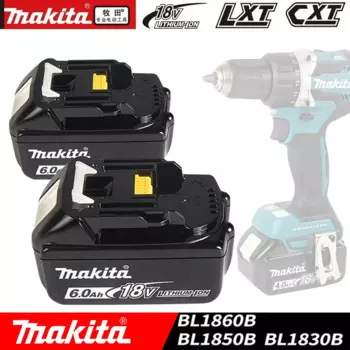 Литий-ионная аккумуляторная батарея Makita 18 в 3 Ач/5 Ач/6 Ач, для электроинструмента LXT BL1860B BL1860 BL1850