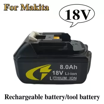 Литий-ионная батарея 18 в 8,0 Ач со штативом, заменитель Makita LXT BL1860B BL1860 BL1850, аккумуляторная батарея для электроинструмента