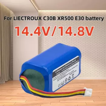 Литий-ионный аккумулятор 18650 14,8 в 2600/3200/3500 мА/ч для робота-пылесоса LIECTROUX C30B XR500 E30, батарея 14,4 В C30B, батарея E30