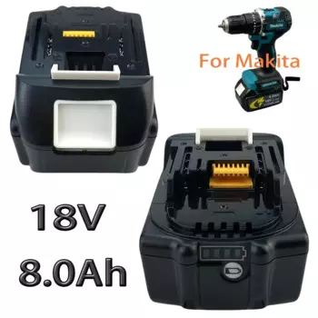 Литий-ионный аккумулятор 18 в, 8,0 Ач для Makita 18 в, BL1830B BL1850B BL1850 BL1840 BL1860 BL1815, сменный литиевый аккумулятор