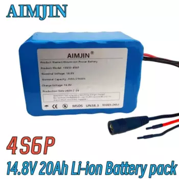 Литий-ионный аккумулятор 4S6P 14,8 в 20 Ач Втч со встроенным BMS подходит для различных гибридных электромобилей и электронных игрушек
