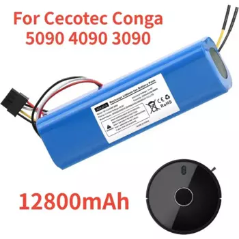 Литий-ионный аккумулятор Aleaivy 12800 мАч для робота-пылесоса CECOTEC CONGA 4090 5090 3090 1690 1890 2090, 14,4 В 18650, аккумуляторные блоки
