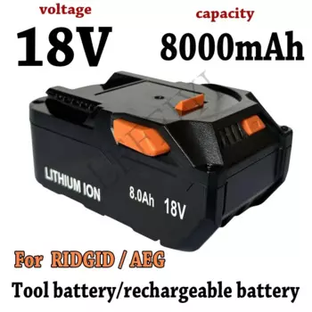 Литий-ионный аккумулятор для AEG 18 в 8,0 Ач для RIDGID R840087 R840085 L1815R L1850R L1830R R840083, беспроводной электроинструмент