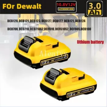 Литий-ионный аккумулятор для DeWalt DCB120 DCB123 DCB122 DCB127 DCB124 DCB121, 3,0 Ач, 10,8 В, 12 В