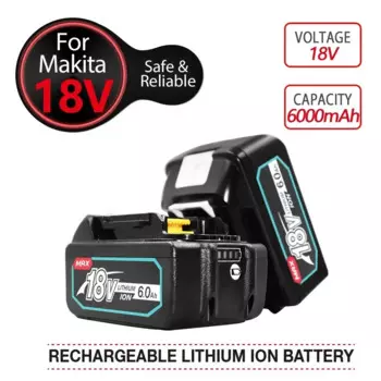 Литий-ионный аккумулятор для Makita, 18 в, 8000 мАч, 6 Ач, BL1850, BL1815, BL1830, BL1860, LXT400