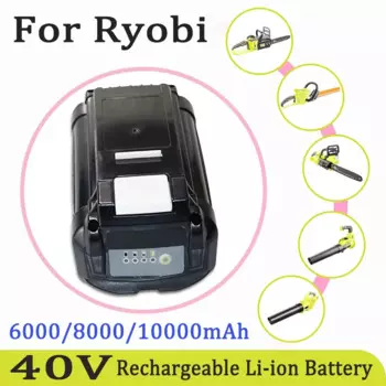 Литий-ионный аккумулятор для Ryobi 40 в 6000/8000/10000 мАч, совместим с OP4040 OP4050A OP40201 OP4026 RY40502 RY40200, электроинструмент