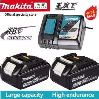 Литий-ионный аккумулятор Makita 18 В, 6 Ач, 5 Ач, 3 Ач, сменный LXT BL1860B BL1850 BL1830 DHP482RFX9 BL1815 LXT400 для аккумуляторных дрелей