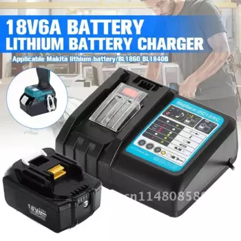Литий-ионный аккумулятор подходит для Makita 18 в 6 Ач BL1840 BL1850 BL1830 BL1860B LXT400 с зарядным устройством BL1860
