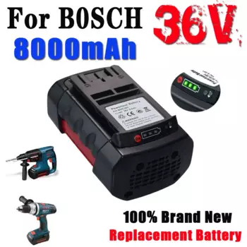 Литий-ионный Сменный аккумулятор для электроинструментов Bosch 8.0A BAT810 BAT840 8000 D70771, 36 В, 2607336173 мАч