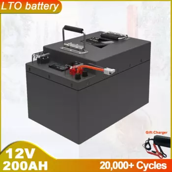 Литий-титанатный аккумулятор LTO большой емкости, 12 В, 200 ач, идеально подходит для контроллера двигателя, электромобиля, солнечной системы, RV-транспортного средства