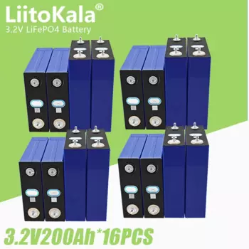 Литий-железо-фосфатные аккумуляторы LiitoKala, 16 шт., 3,2 в, Ач